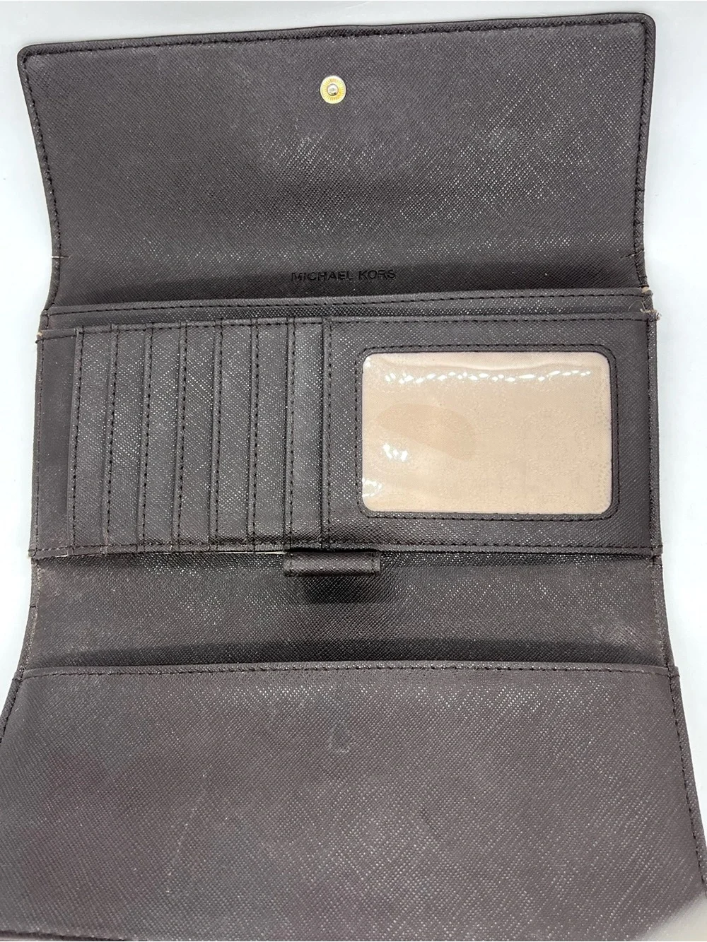 Michael Kors Jet Set Brown MK Logo Continental Wallet MSRP $128 Loved - Picture 9 of 16